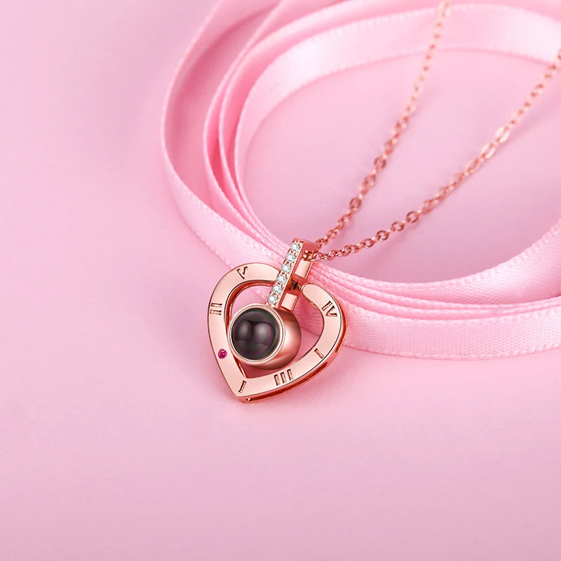 “I Love You” in 100 Languages Heart Necklace