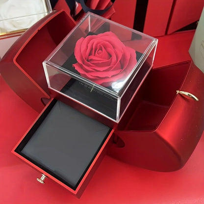 Eternal Rose Apple with Necklace Valentine Gift