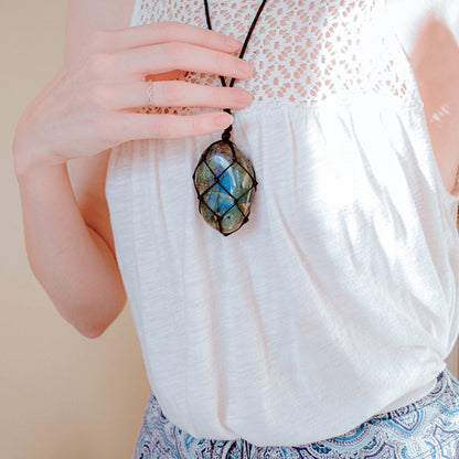 Dragon Heart Labradorite Necklace
