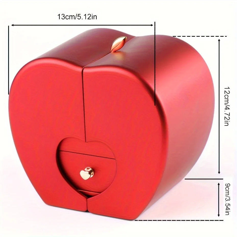 Eternal Rose Apple with Necklace Valentine Gift